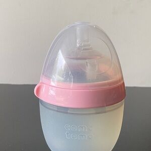 Comotomo Baby Bottle with Pink Lid